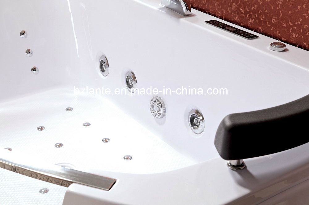 Eco-Friendly Indoor Corner Massage Bathtub with Clear Glass (TLP-664)